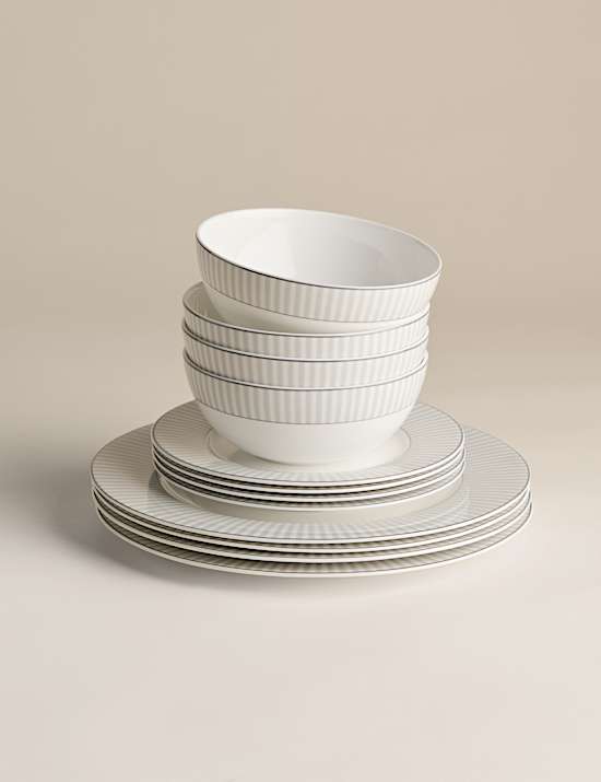 12 Piece Hampton Bone China Dinner Set