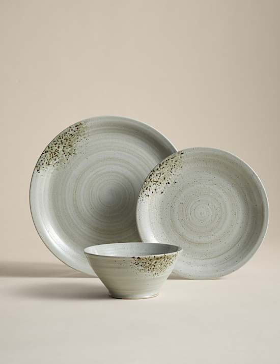 12 Piece Textured Spin Dinner Set