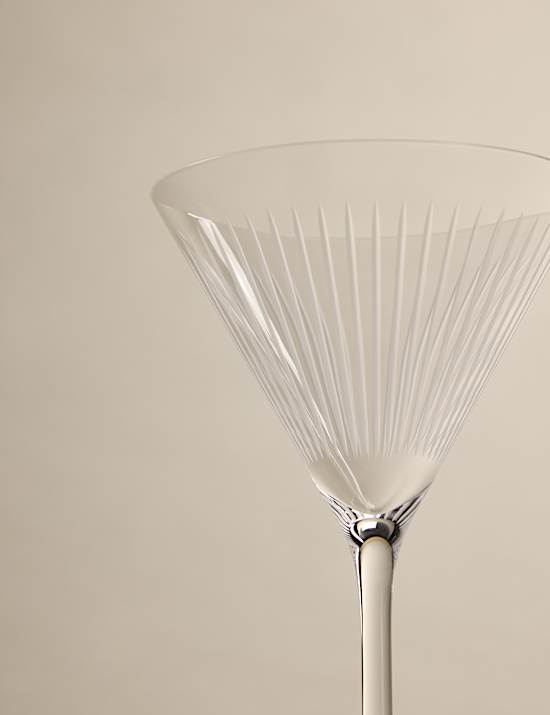 Set of 2 Crystal Dishwasher Safe Martini Glasses