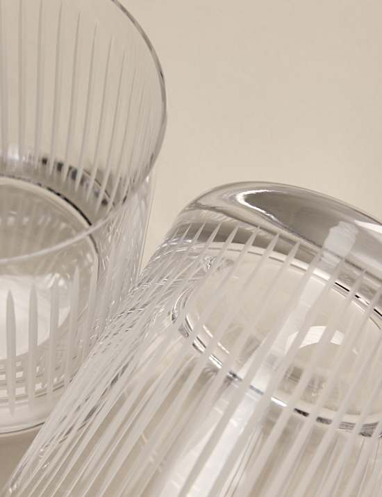 Set of 4 Marais Crystal Tumblers
