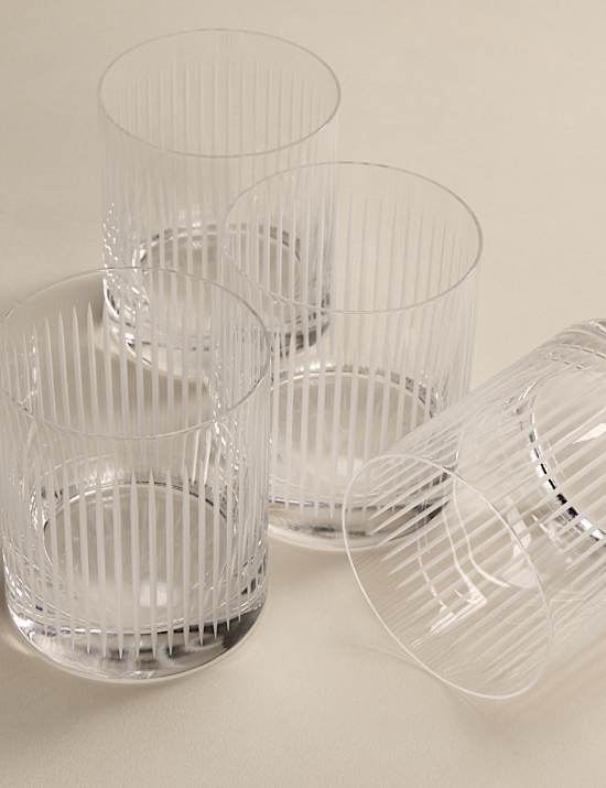 Set of 4 Marais Crystal Tumblers