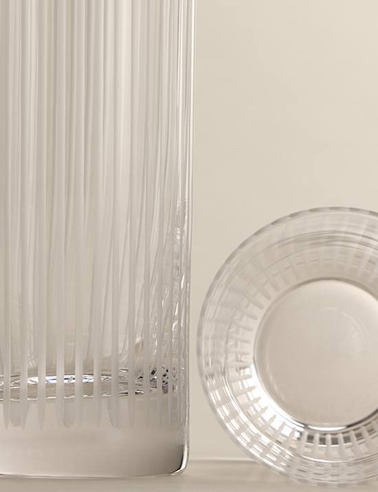Set of 4 Marais Crystal Hi Ball Glasses