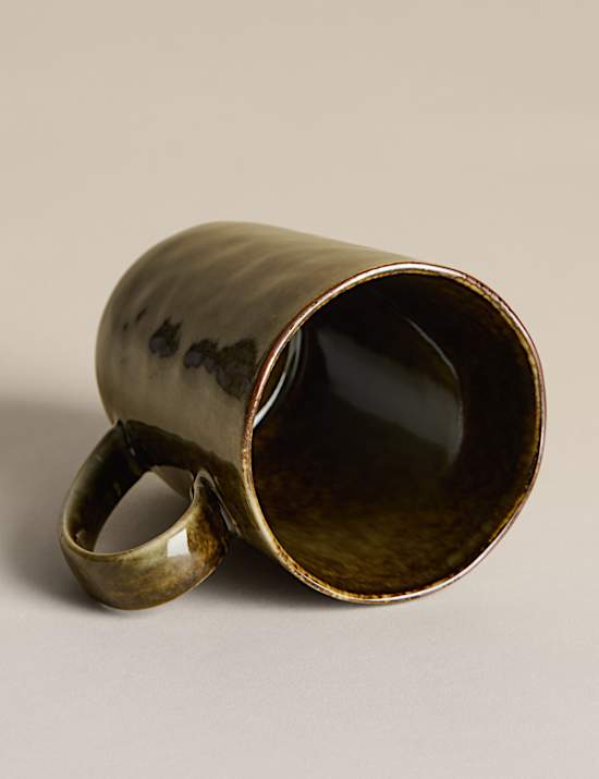 Straight Side Reactive Glaze Mug