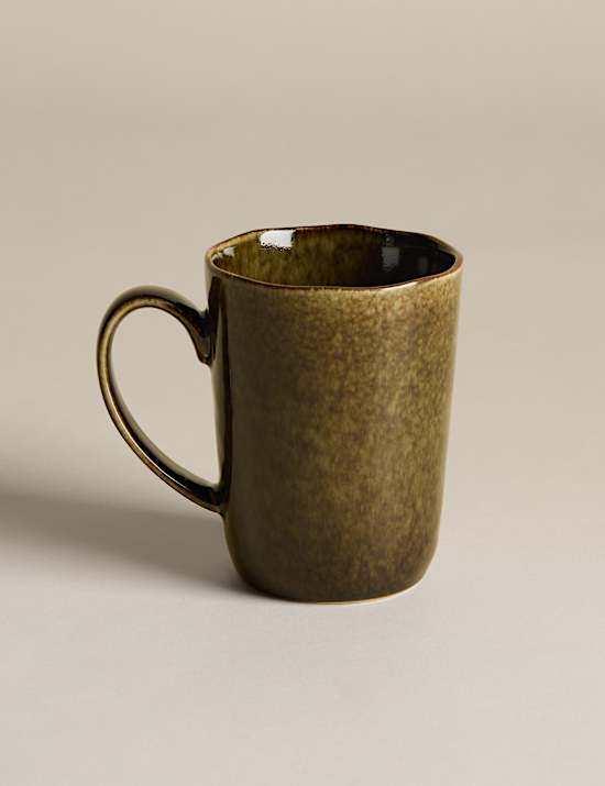 Straight Side Reactive Glaze Mug
