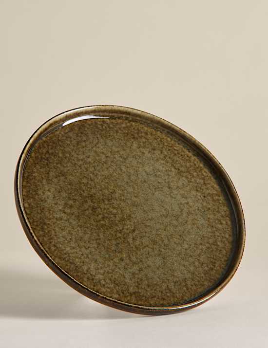 Straight Side Reactive Glaze Side Plate