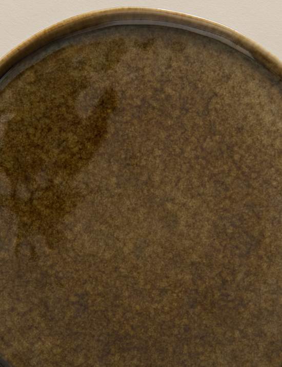 Straight Side Reactive Glaze Dinner Plate