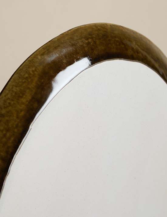 Straight Side Reactive Glaze Oval Platter