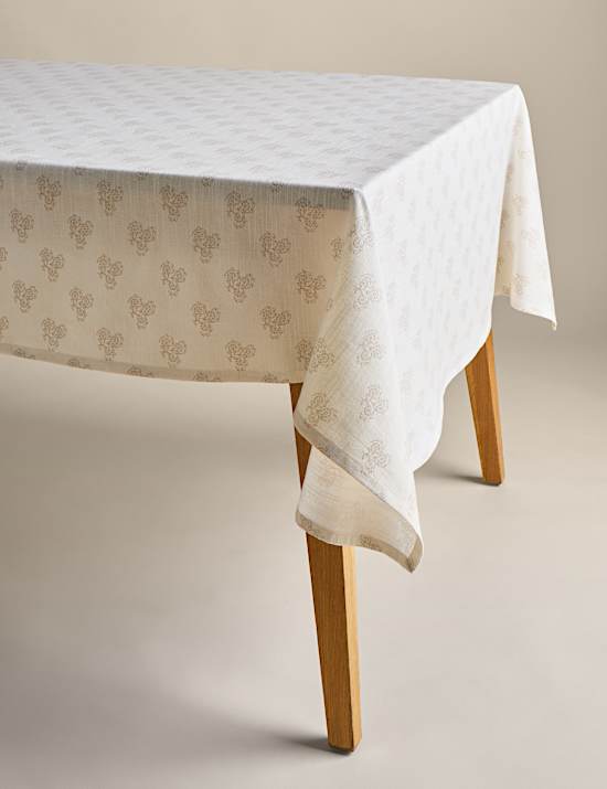 Pure Cotton Block Print Tablecloth