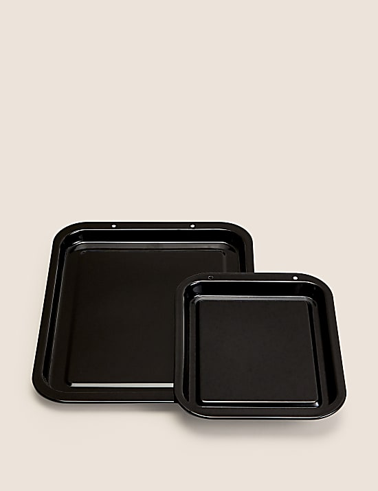 2 Pak Nampan Oven Enamel Vitreus