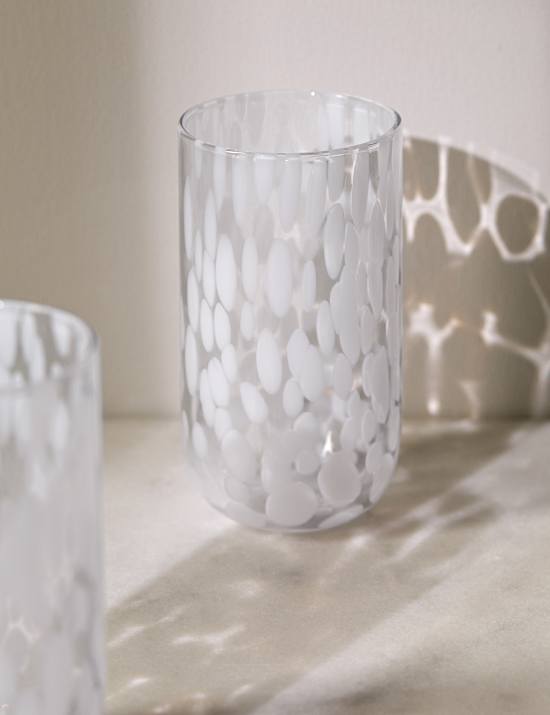 Set of 2 Speckled Hi Ball Glasses