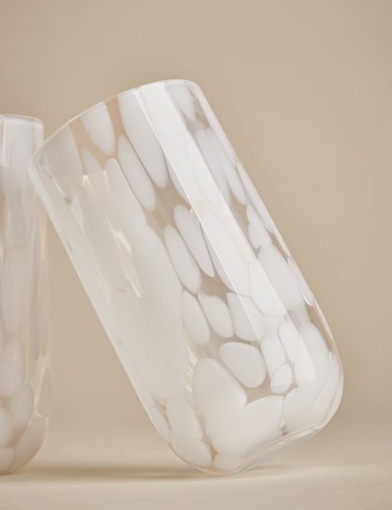 Set of 2 Speckled Hi Ball Glasses