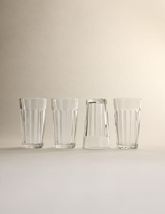 Set of 4 Everyday Ribbed Tumblers