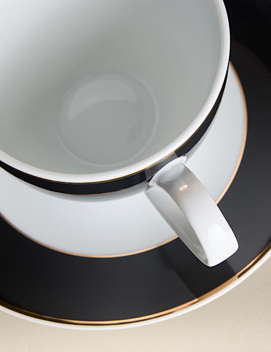 Maxim Gilded Rim Cup & Saucer