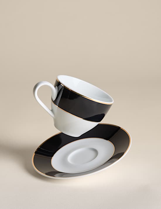 Maxim Gilded Rim Cup & Saucer