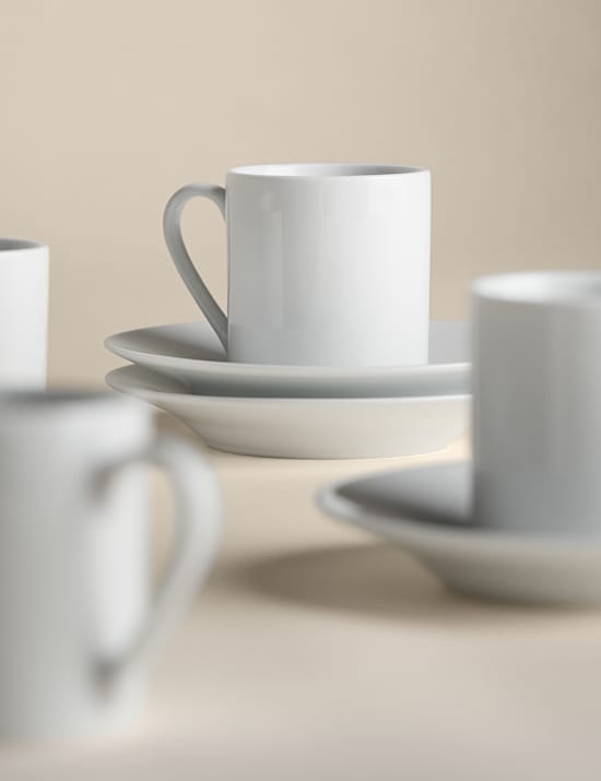 Set of 4 Maxim Espresso Cups & Saucers