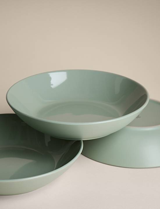 Set of 4 Everyday Stoneware Pasta Bowls