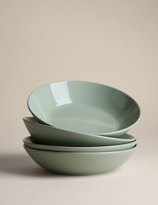 Set of 4 Everyday Stoneware Pasta Bowls