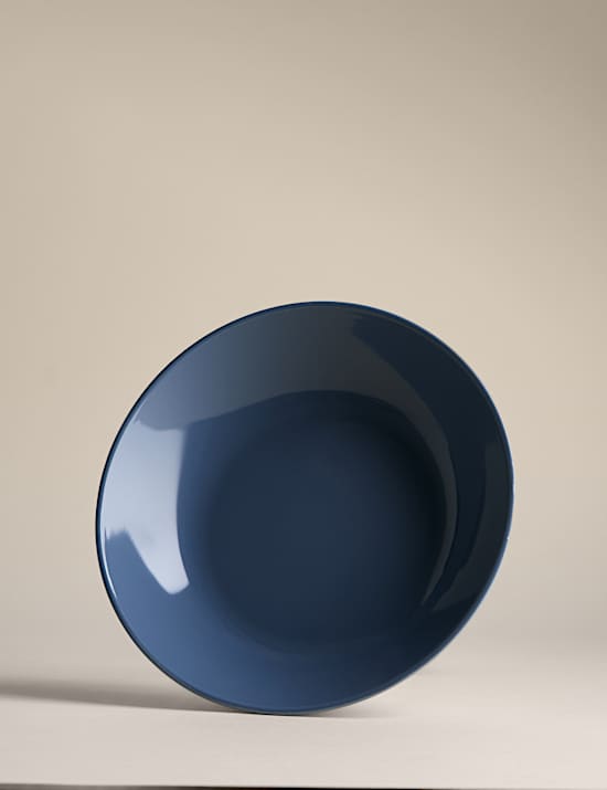 Βαθιά πιάτα από κεραμική ημιπορσελάνη καθημερινής χρήσης, σετ των 4