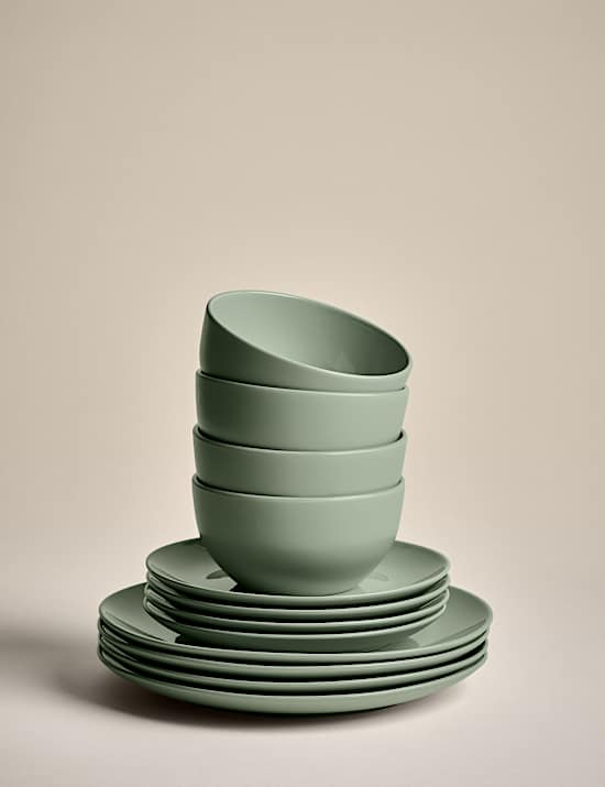 12 Piece Everyday Stoneware Dinner Set