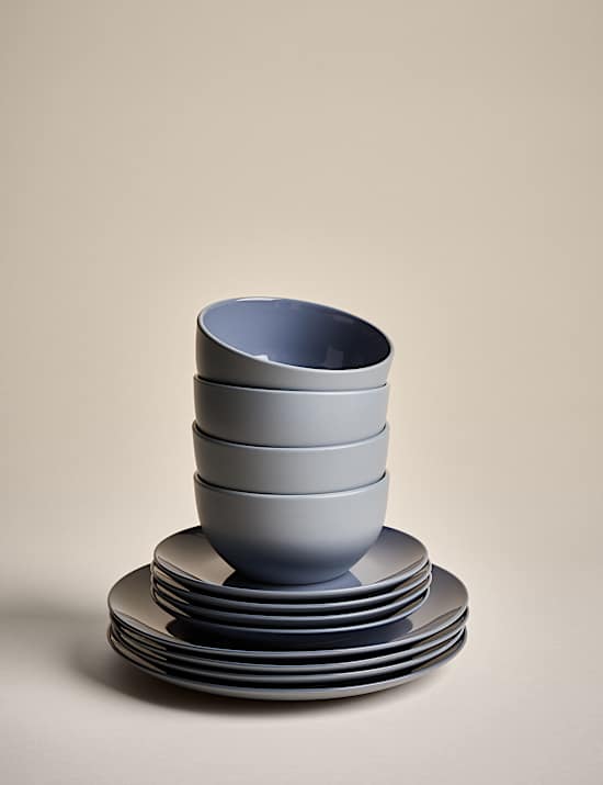 12 Piece Everyday Stoneware Dinner Set