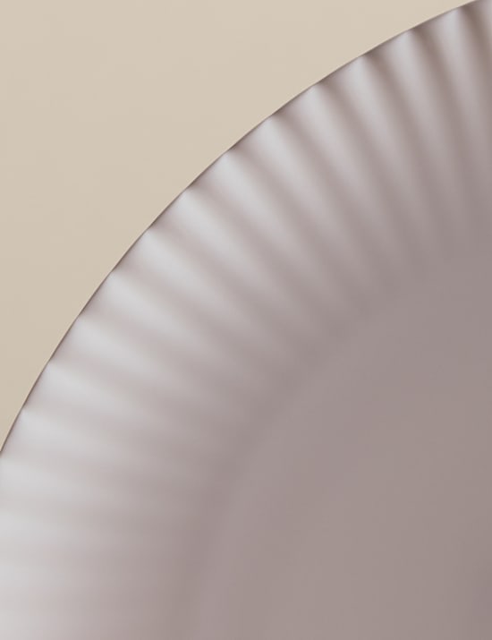 Fluted Hampton Side Plate