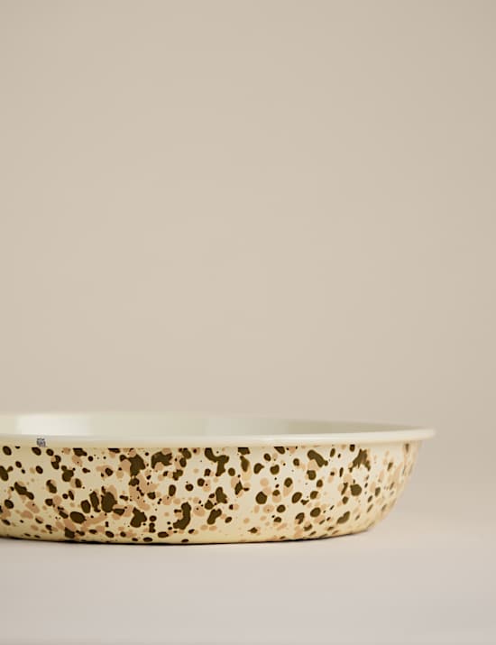 Enamel Splatter Low Mixing Bowl
