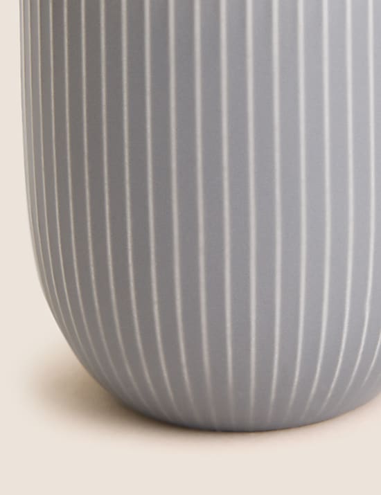 Set of 4 Ribbed Glazed Mugs