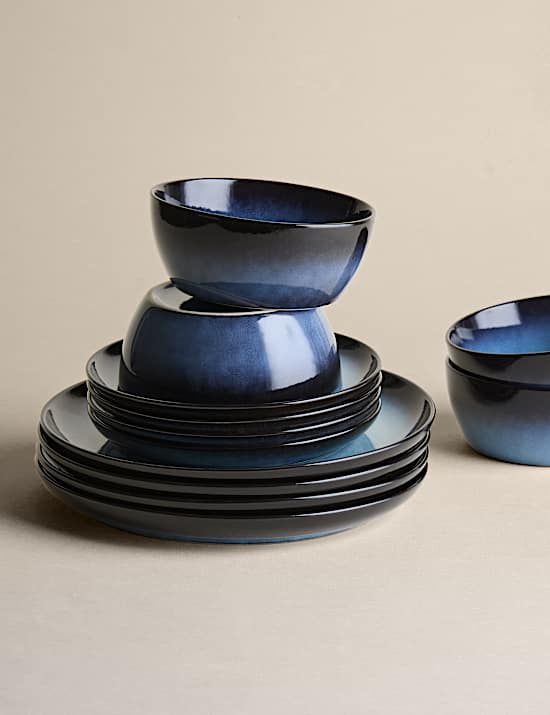 12 Piece Amberley Reactive Dinner Set