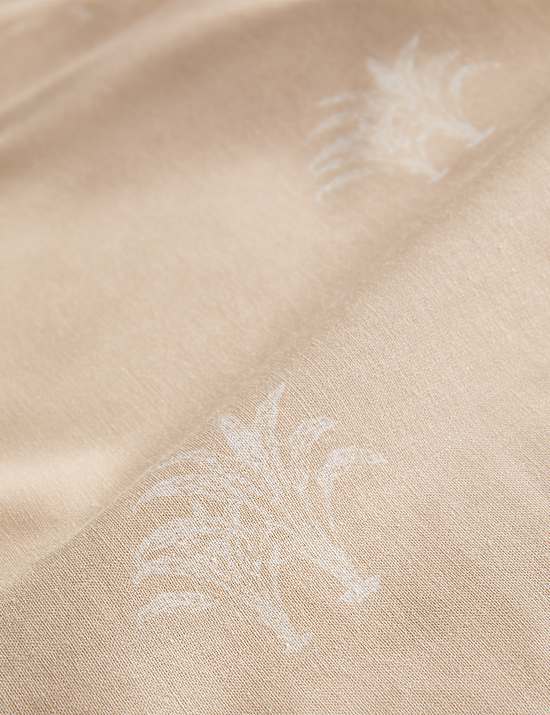 Cotton Blend Palm Tree Printed Bedding Set