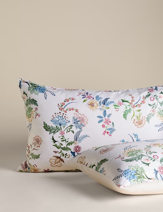 Sateen Jacobean Floral Bedding Set
