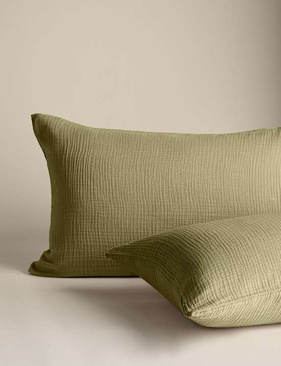 Mušelínové povlaky na polštáře z čisté bavlny, 2 ks