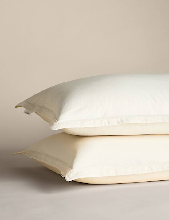 2pk Washed Cotton Oxford Pillowcases