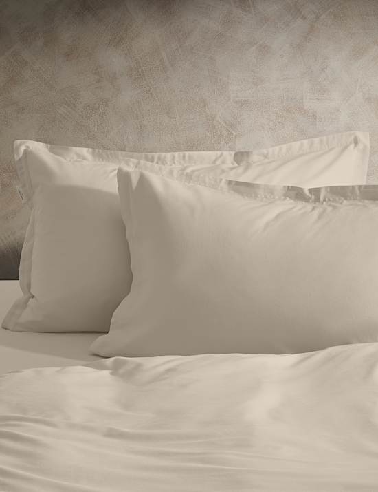 2pk Washed Cotton Oxford Pillowcases