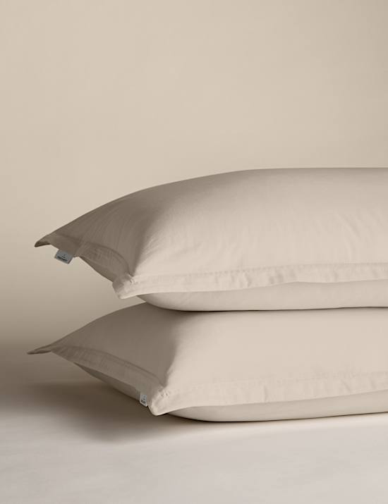 2pk Washed Cotton Oxford Pillowcases