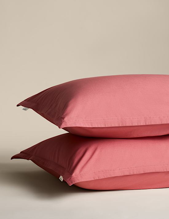 2pk Washed Cotton Oxford Pillowcases