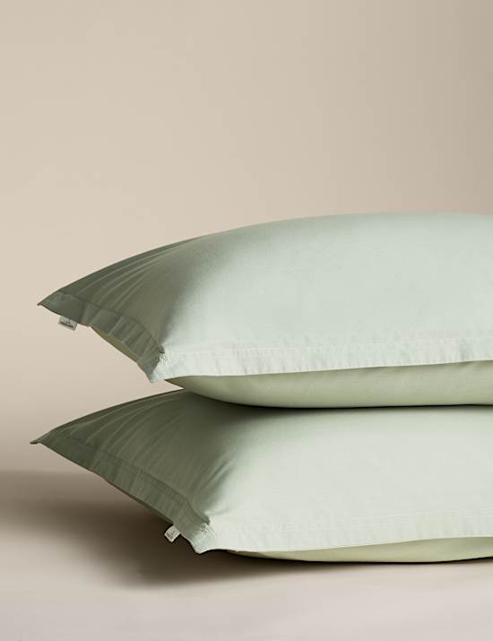 2pk Washed Cotton Oxford Pillowcases