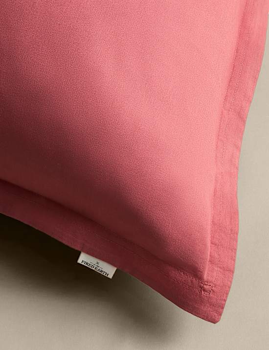 2pk Washed Cotton Square Pillowcases