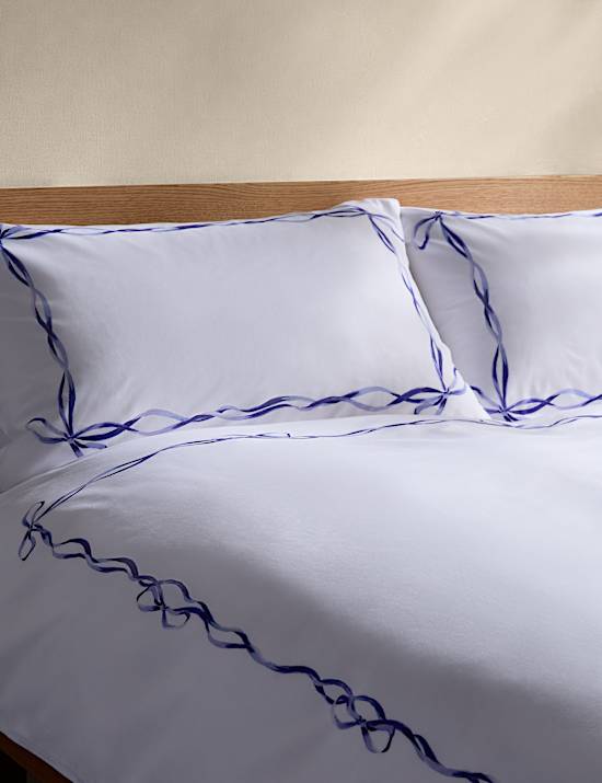 Pure Cotton Bow Border Print Bedding Set