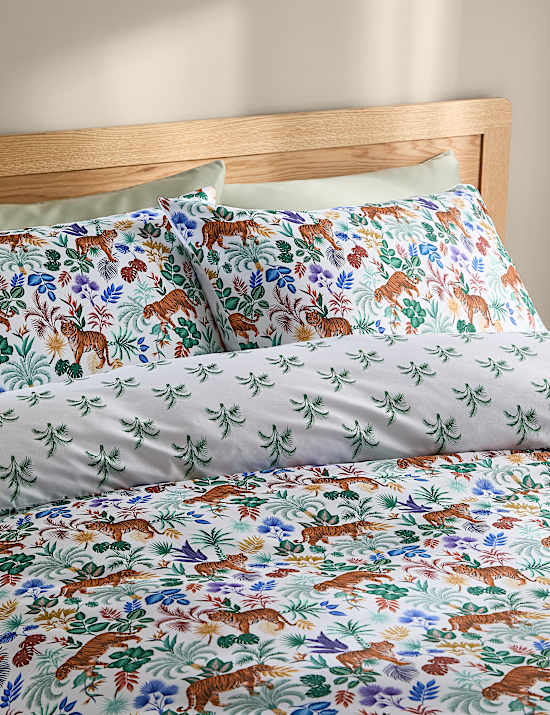 Pure Cotton Floral Tiger Print Bedding Set