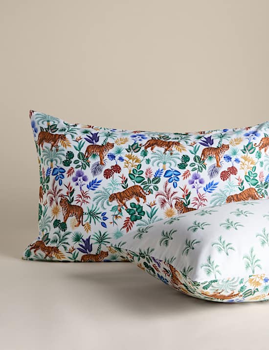 Pure Cotton Floral Tiger Print Bedding Set