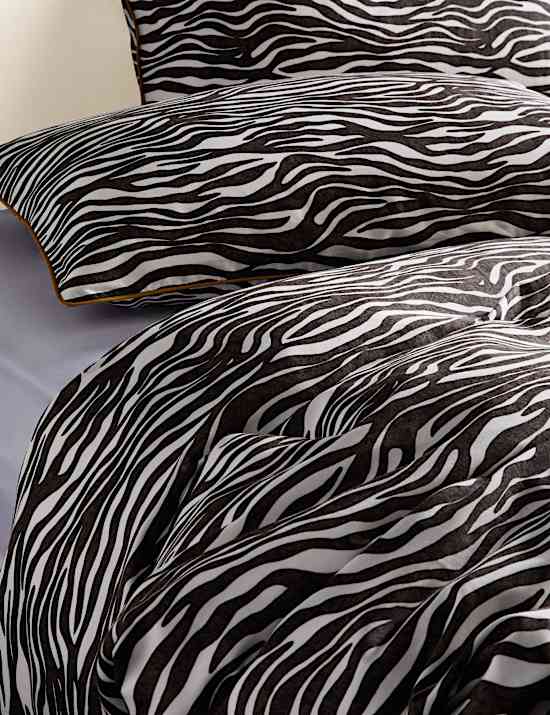 Pure Cotton Sateen Zebra Print Bedding Set