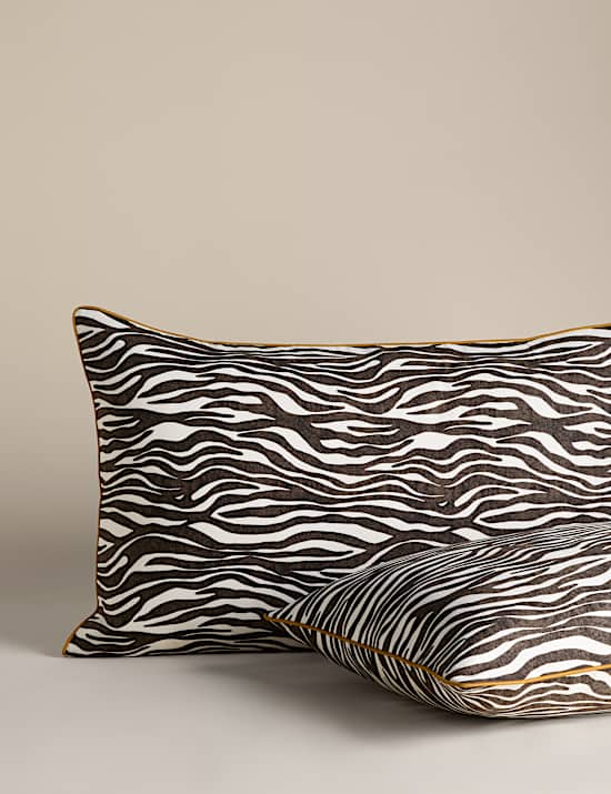 Pure Cotton Sateen Zebra Print Bedding Set