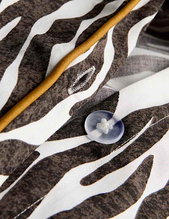 Pure Cotton Sateen Zebra Print Bedding Set