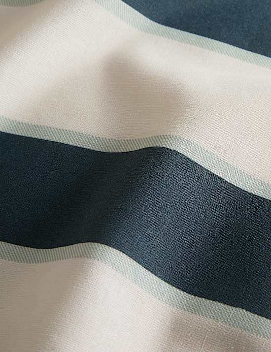 Parure de lit r&eacute;tro en coton m&eacute;lang&eacute; &agrave; rayures