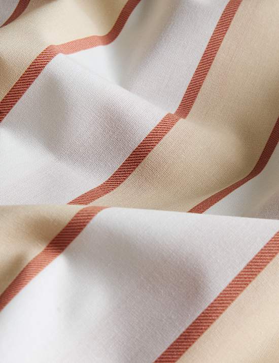 Cotton Blend Retro Striped Bedding Set