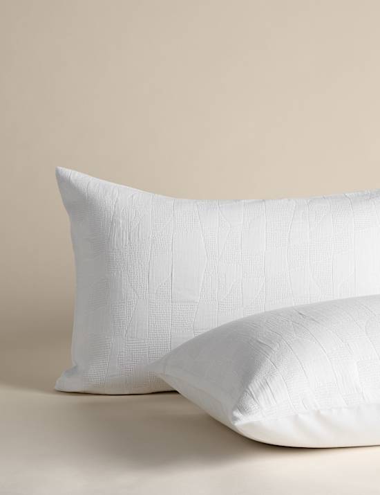 Parure de lit 100 % coton gaufré à motif abstrait