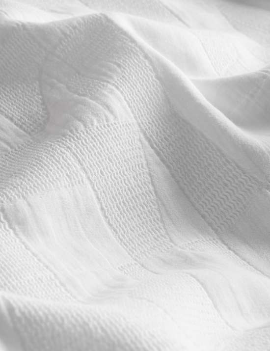 Parure de lit 100 % coton gaufré à motif abstrait