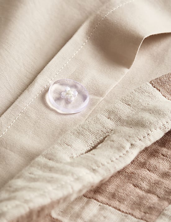 Parure de lit 100 % coton &agrave; motif jacquard de style g&eacute;om&eacute;trique