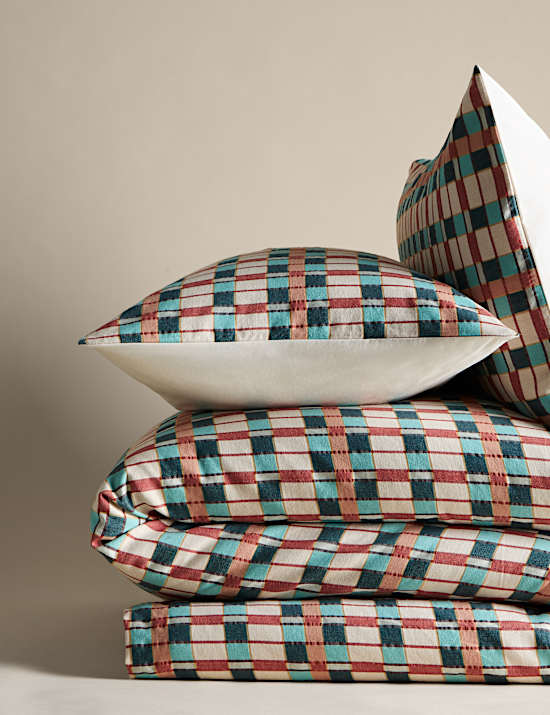 Pure Cotton Checked Jacquard Bedding Set