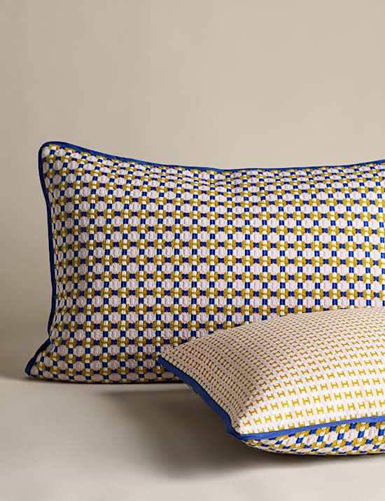 Parure de lit 100 % coton à motif gaufré